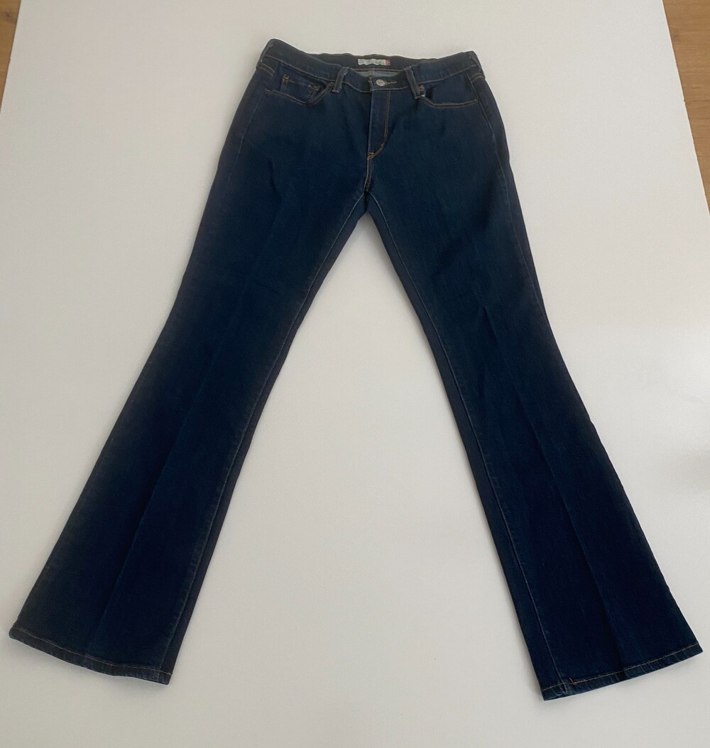 Levi's 515 Bootcut Women's Jeans Size 10 Long /Tall Dark Wash Y2K Stretch Denim